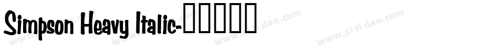Simpson Heavy Italic字体转换